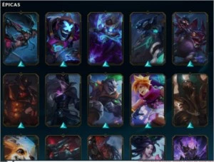 Conta Riot games com 128 skins no lol - League of Legends