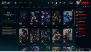 Conta LOL Unraked - 7.350 RP + 13 Capsulas Prime Gaming - League of Legends