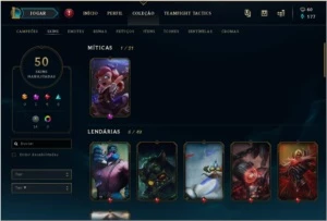 Conta LOL Lv: 58 Champions: 98 Skins: 50 Rank:Unranked - League of Legends