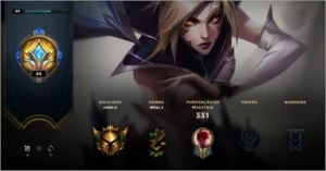 CONTA LEAGUE OF LEGENDS TDS CAMPEOES E 132 SKINS LOL