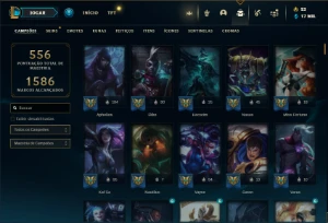 Conta Bronze 2 com TODOS os champs e 431 Skins + 7 Prestigio - League of Legends LOL