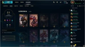 Conta LoL Platina 1, 51 Skins, 128 Campões - League of Legends