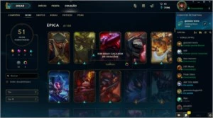 Conta LoL Platina 1, 51 Skins, 128 Campões - League of Legends