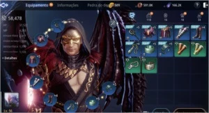 Conta mir4 Sa61 nv 56 58,4k de power top 104 servidor