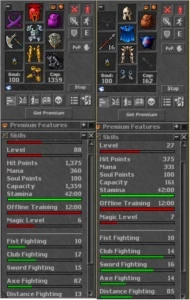 Knight 88 + Paladin - Tibia