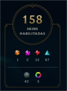 Vendo conta do LoL Platina 3 com 98 campeões e 158 skins - League of Legends