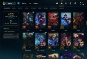 Conta prata 4 com 50 skins e 121 champs ( MAIN JG ) - League of Legends LOL