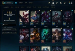 Conta prata 4 com 50 skins e 121 champs ( MAIN JG ) - League of Legends LOL