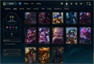 Conta prata 4 com 50 skins e 121 champs ( MAIN JG ) - League of Legends LOL