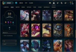 Conta prata 4 com 50 skins e 121 champs ( MAIN JG ) - League of Legends LOL