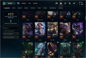 Conta prata 4 com 50 skins e 121 champs ( MAIN JG ) - League of Legends LOL