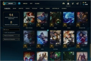Conta platina 4 com 20 skins e 40 champs - League of Legends LOL