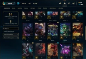 Conta platina 4 com 20 skins e 40 champs - League of Legends LOL