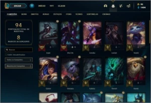 Conta platina 4 com 20 skins e 40 champs - League of Legends LOL