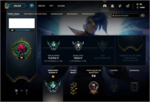 Conta platina 4 com 20 skins e 40 champs - League of Legends LOL
