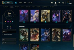 Conta platina 4 com 20 skins e 40 champs - League of Legends LOL