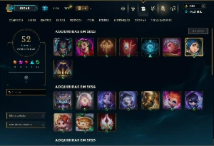 Platina 2 com 35 Champs e 9 Skins - League of Legends LOL