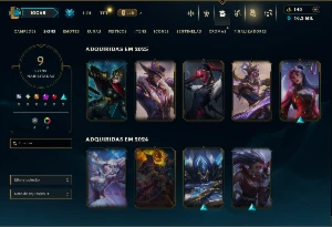 Platina 2 com 35 Champs e 9 Skins - League of Legends LOL