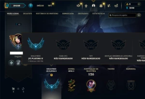 Platina 2 com 65 Champs e 26 Skins + 6 Espolios - League of Legends LOL