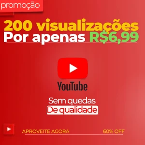 [Mega Promoção] 200 Visualizações YouTube por apenas R$ 6,99