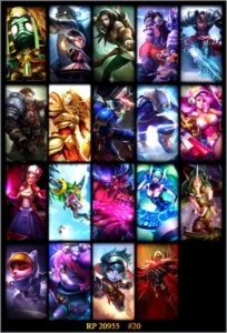 League of Legends Conta - 50 Heros + 26 Skins LOL
