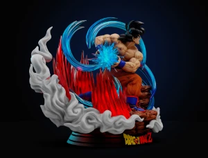 Goku Kaio-ken - Saga Saiyan  DBZ 3D STL - Outros