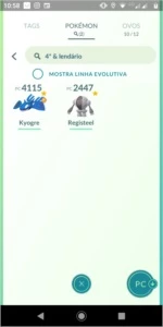 Conta level 46 quase 47 - Pokémon