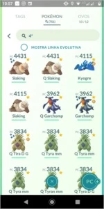 Conta level 46 quase 47 - Pokémon