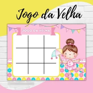 Kit 10 Jogos da Velha Personalizados 15 x 21 cm
