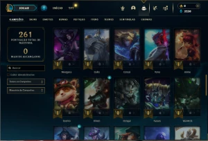 Unranked com 60 Champs e 17 Skins + 22 Espolios - League of Legends LOL