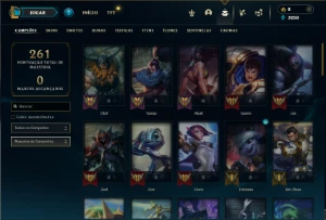 Unranked com 60 Champs e 17 Skins + 22 Espolios - League of Legends LOL