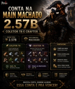 Conta Na Main Machado 2.57B Coletor T8 E Crafter - Albion Online