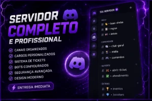 **Servidor Discord Completo + Bots + Tickets + Cargos | Entr
