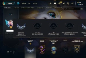 Conta prata 4 com TODOS os champs e 453 Skins + 9 prestigios - League of Legends LOL