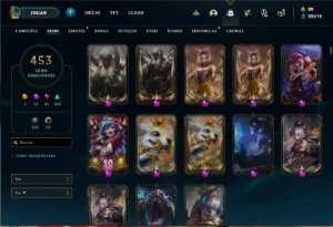Conta prata 4 com TODOS os champs e 453 Skins + 9 prestigios - League of Legends LOL