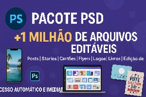 Pacote PSD com 1 Milhão de Arquivos Editáveis - Outros