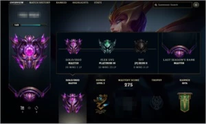 CONTA MESTRE LOL  SKIN VITORIOSA 2013-2020 - League of Legends