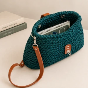 Bolsa de Crochê Daisy - Artesanato e Personalizados
