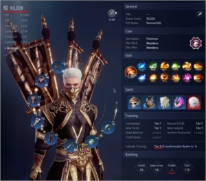 (NA-21) LVL 75 - 93k sem clan - Top Codex do servidor - MIR4