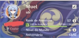 Contq Genshin Impact muitos 5* + 140 tiros