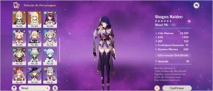 Contq Genshin Impact muitos 5* + 140 tiros