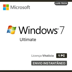 Windows 7 Ultimate Chave Licença Original Vitalícia - Softwares e Licenças