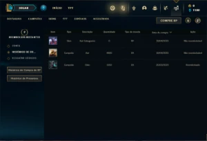 Conta bronze 3 com 21 Champs e 3 Skins - League of Legends LOL