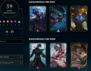 Lol Ferro, 7 Skins, 1 Mítica, 2 Lendárias, Upada na Mão - League of Legends