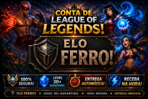 Lol Ferro, 7 Skins, 1 Mítica, 2 Lendárias, Upada na Mão - League of Legends