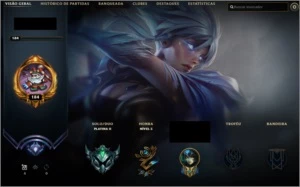 Conta PLAT II com 318 skins - League of Legends LOL