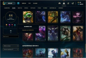 Conta unranked com Rammus Rei e Kayle Juiza - League of Legends LOL