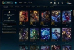 Conta unranked com Rammus Rei e Kayle Juiza - League of Legends LOL