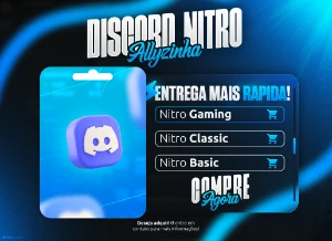 10X Discord Nitro Gaming 1 Mês + 2 Impulsos