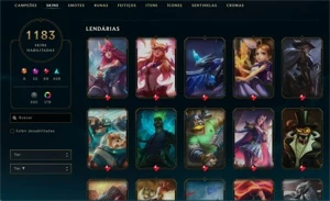 Conta no LoL 1068 skins - Gold 1 - League of Legends
